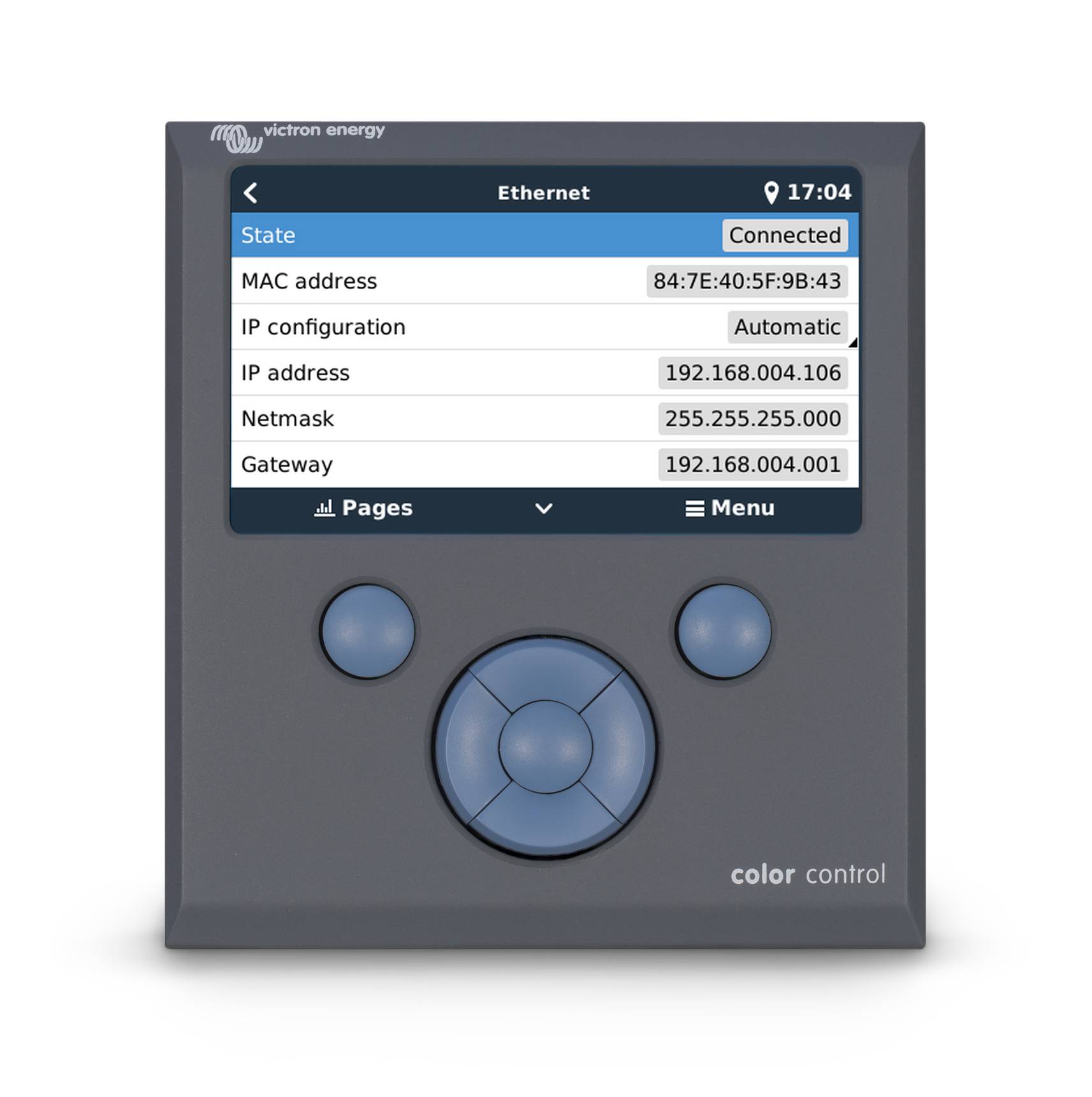 Color Control GX screen - Ethernet thumbnail