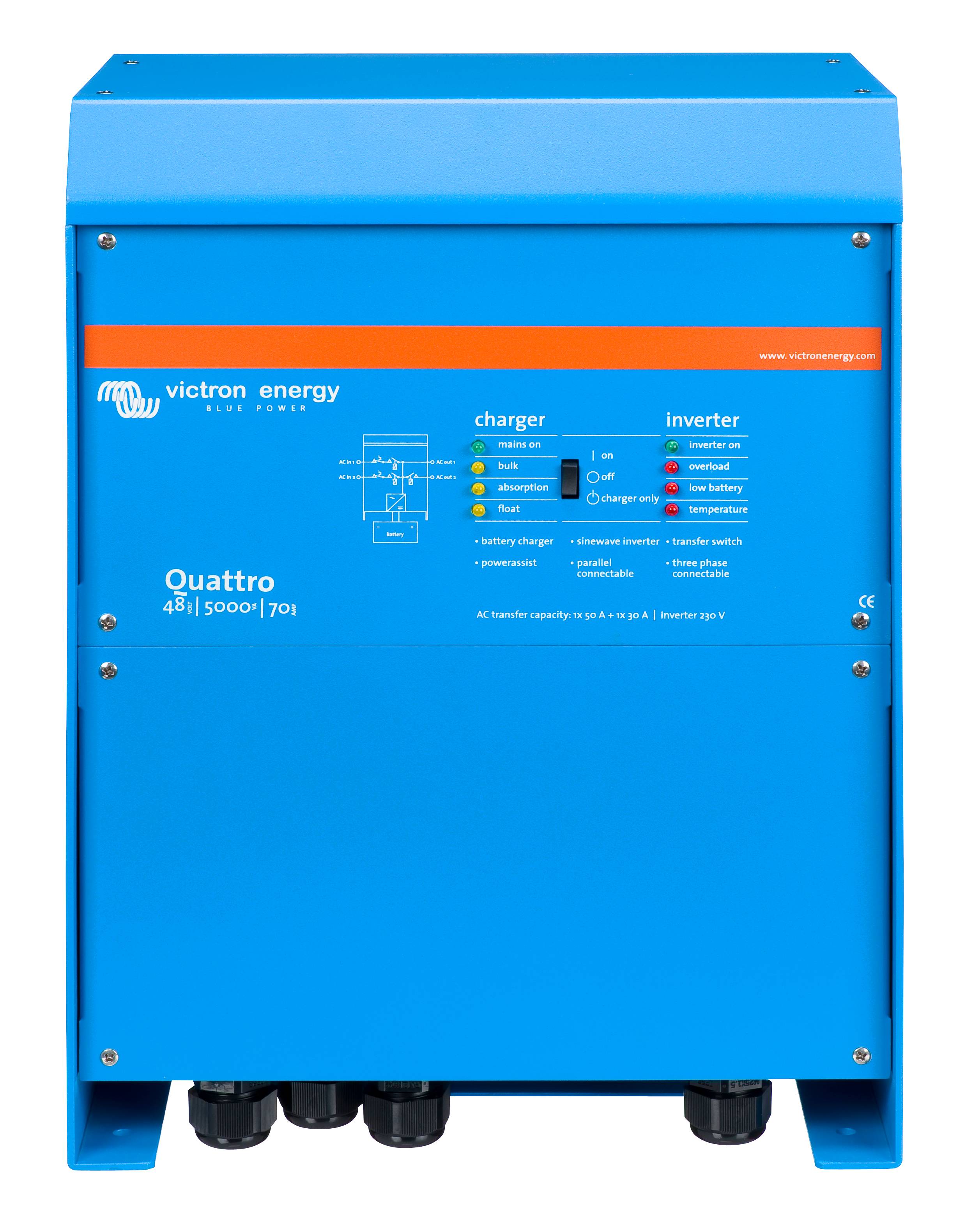 Quattro 48V 5000VA 70-50A 230 VAC (front) thumbnail