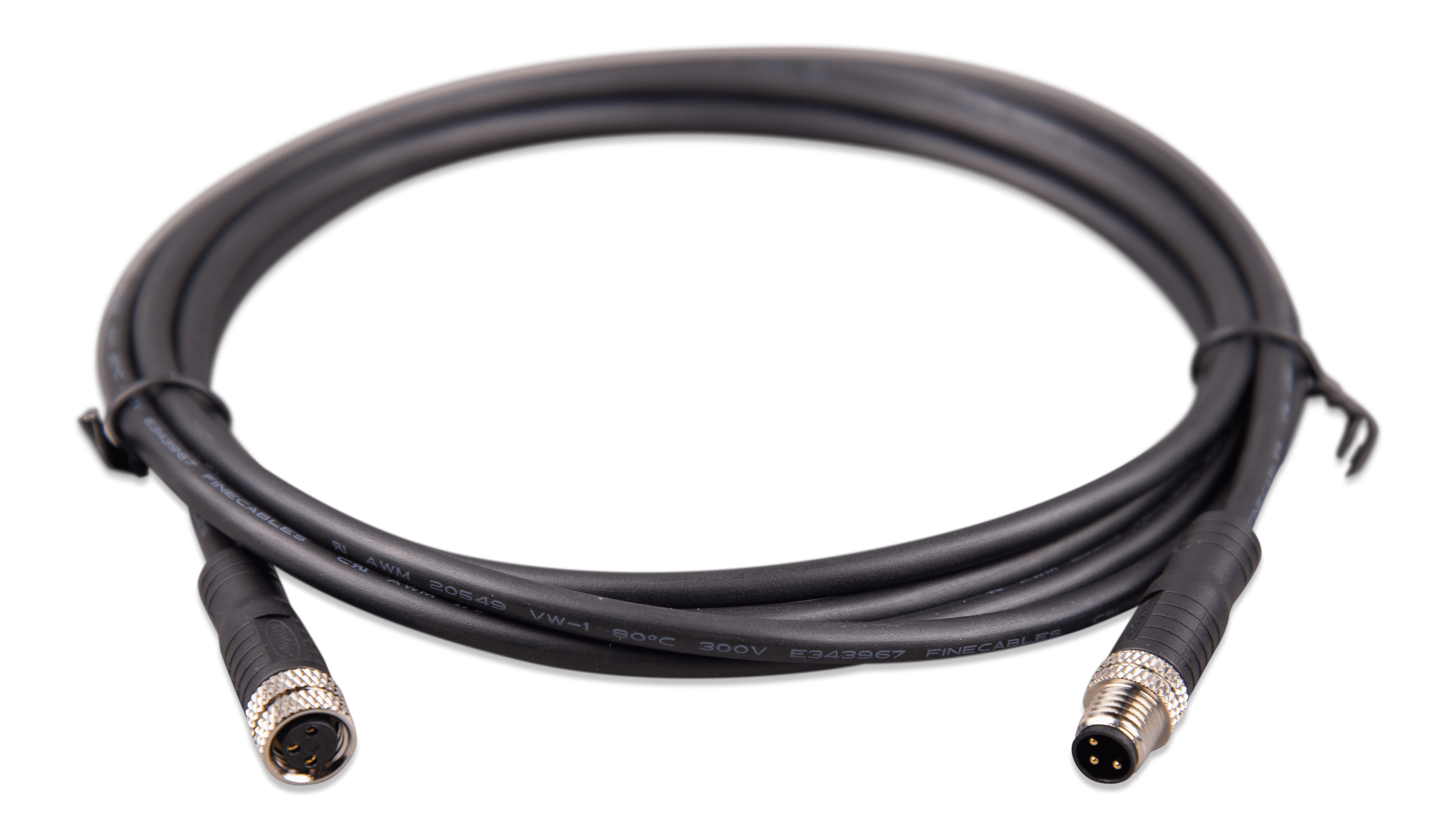 M8 circular connector MaleFemale 3 pole cable 2m (front2) thumbnail