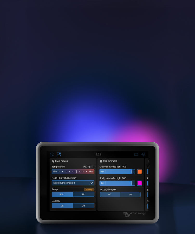 Venus OS  switch pane