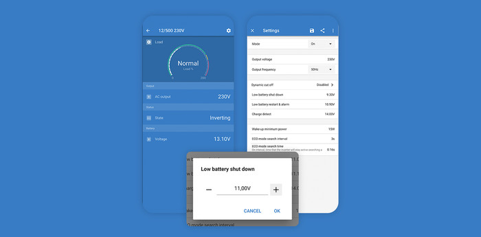 User interface of VictronConnect